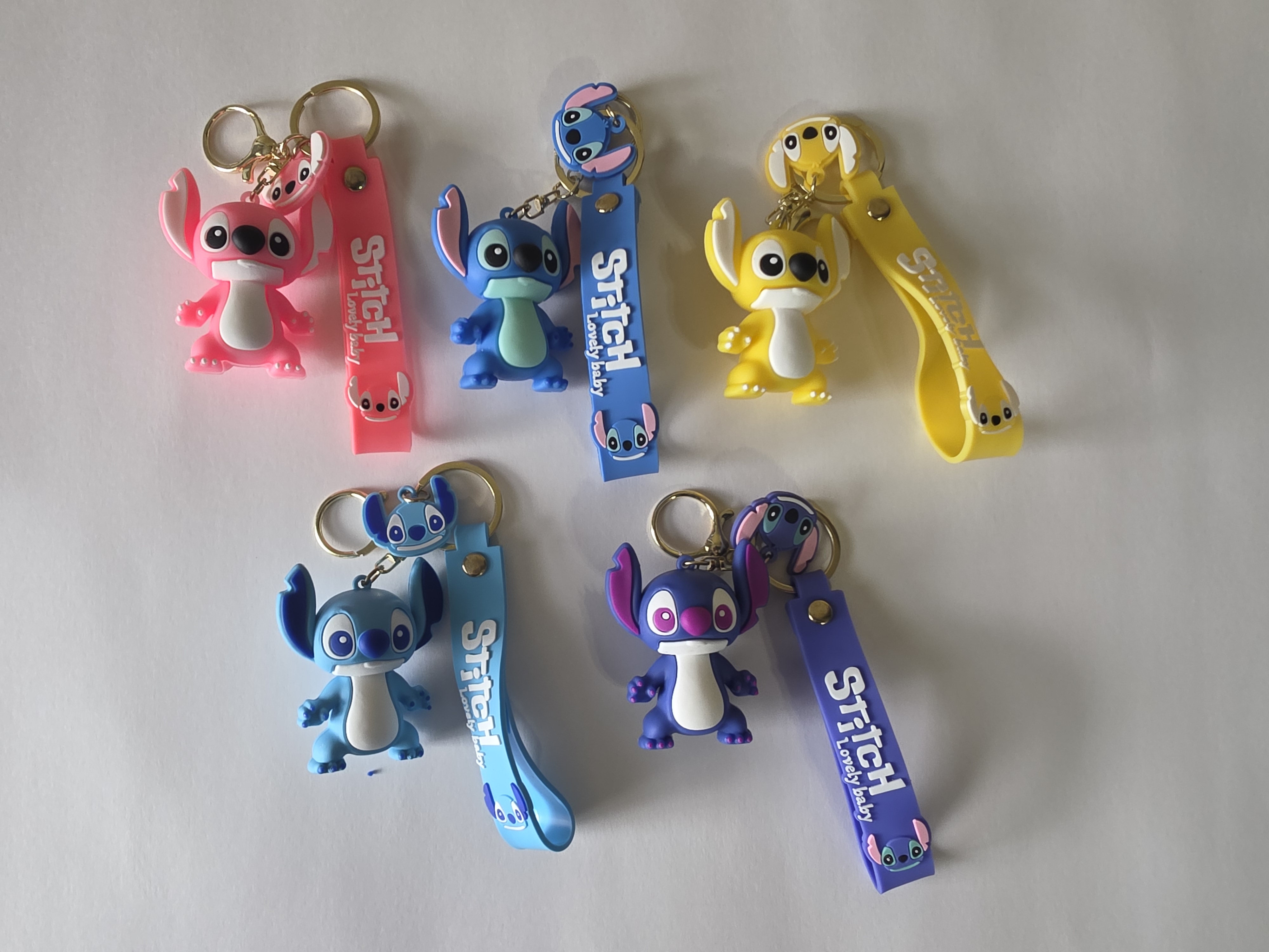 5 Lilo and Stitch character keychains prize pack for claw machine